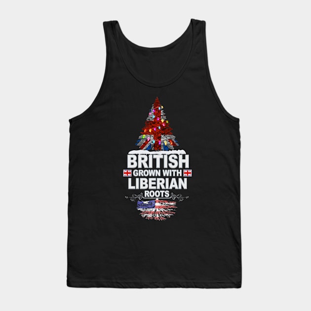 British Grown With Liberian Roots - Gift for Liberian With Roots From Liberia Tank Top by Country Flags